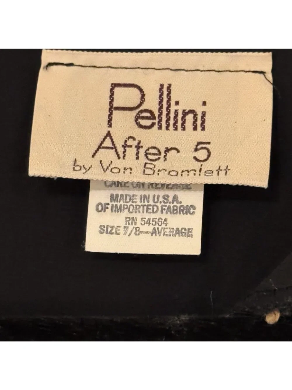 Evening Dress Women's 8 Strappy Black + Jacket by Pellini After 5 VTG 70's - Picture 9 of 16